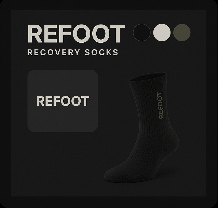 Recovery sock in black